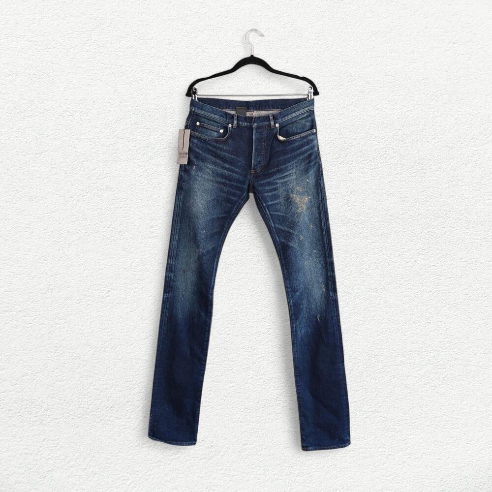 Dior Denim Painted Jeans in 540 Bleu Marine